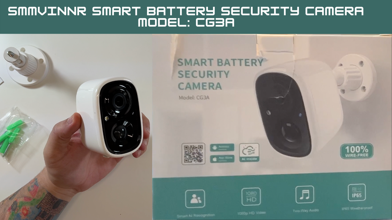 Watch SMMVINNR CG3A Smart Battery Camera Unboxing and Setup on